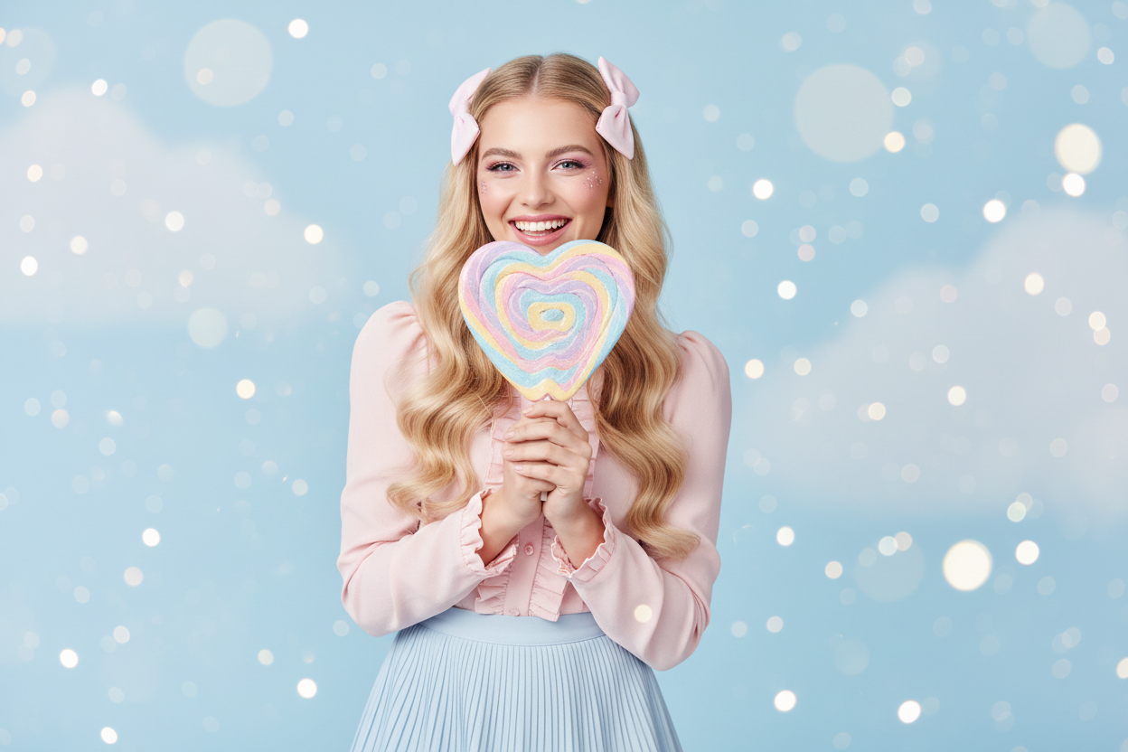 Bannière Kandi Glaze - Sucette Cœur Kawaii